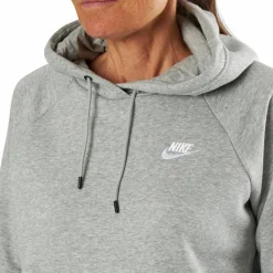 Nike Essential Hoodie White/Grey Grå Best