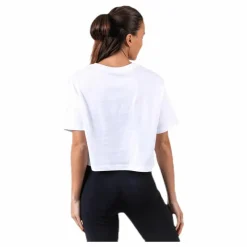 Nike Essential Icon Crop Futura Tee White/Black Vit Best
