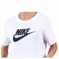 Nike Essential Icon Crop Futura Tee White/Black Vit Best