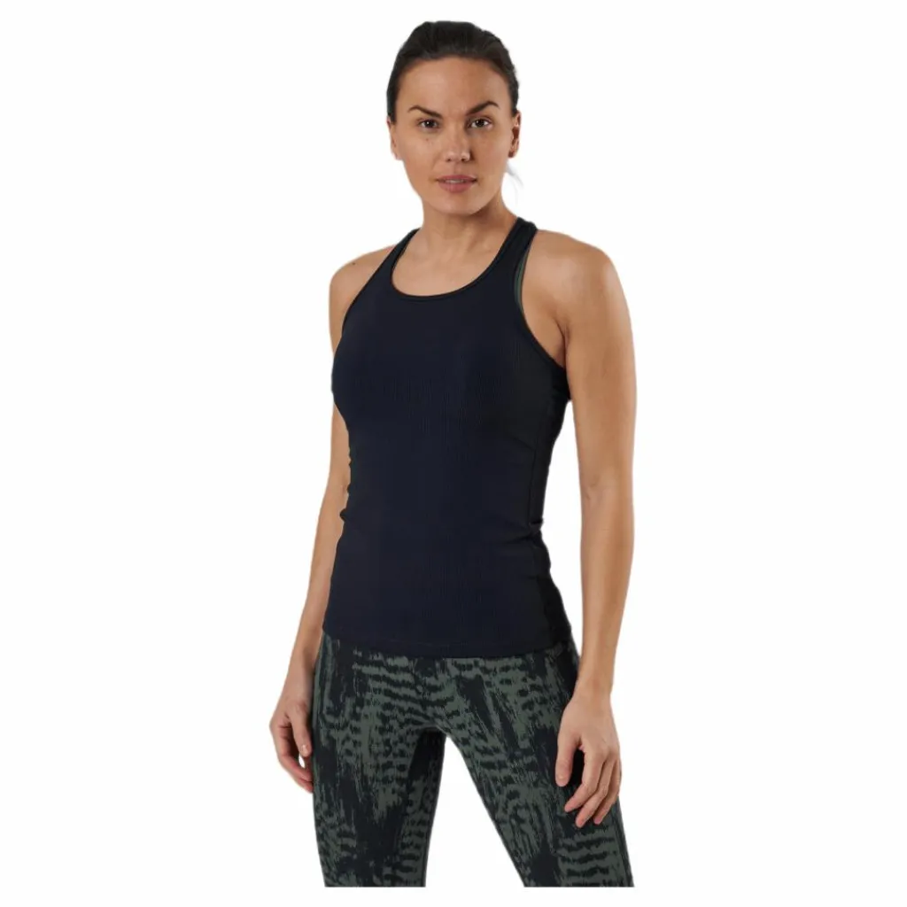 Casall Essential Rib Racerback Black Svart