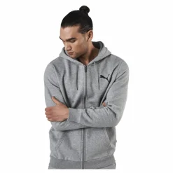 Essential Small Logo Fz Hoodie Fl Grey*Puma