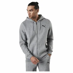 Essential Small Logo Fz Hoodie Fl Grey*Puma