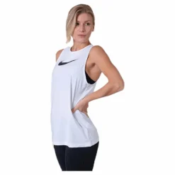 Nike Essential Swoosh Tank White/Black Vit New