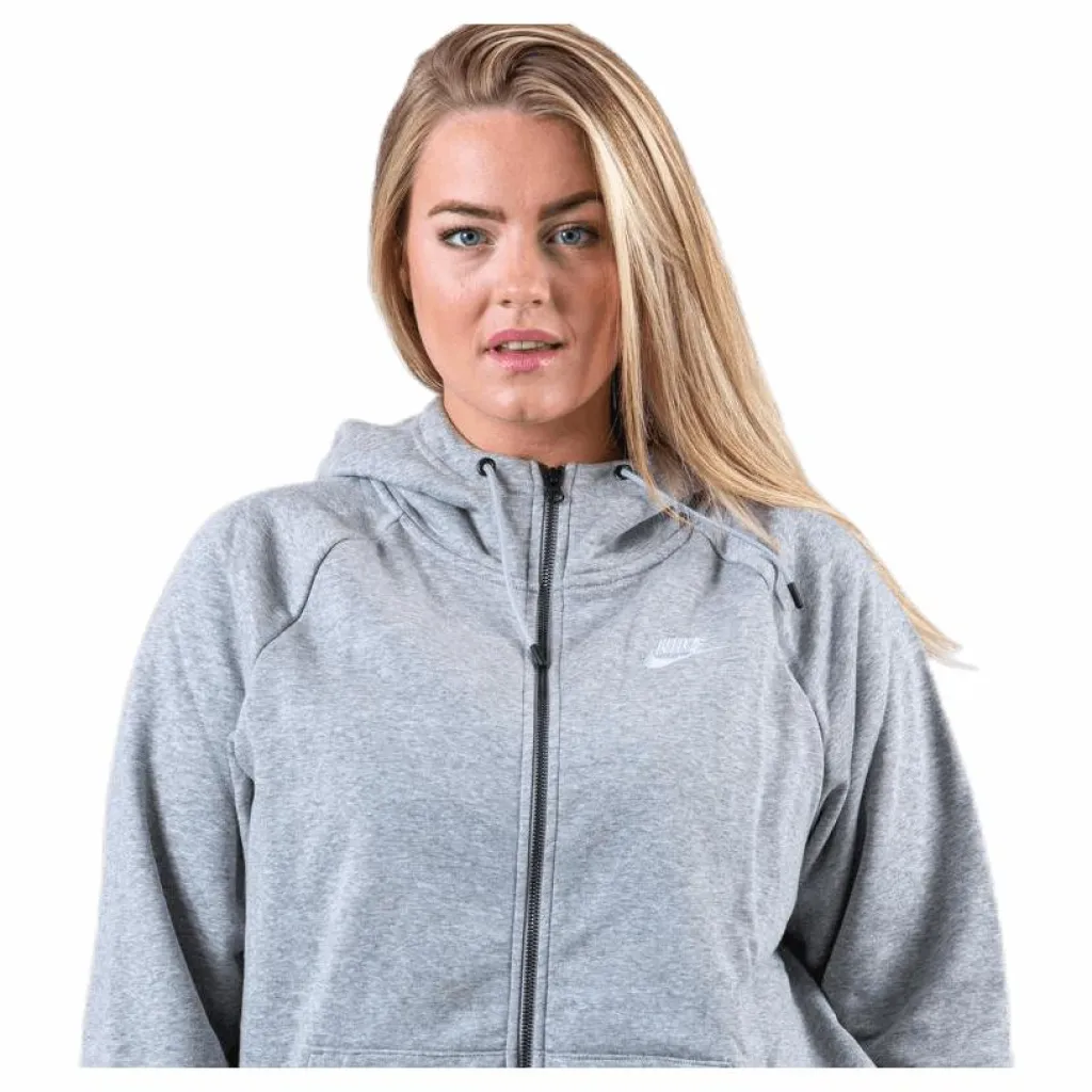 Essential Zip Hoodie Plus Grey*Nike