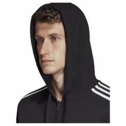 Essentials 3 Stripes Fullzip French Terry Black / White*adidas Clearance