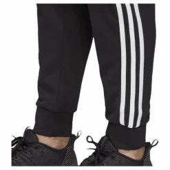 adidas Essentials 3 Stripes Tapered Pant Ft Cuffed Black / White Svart Online