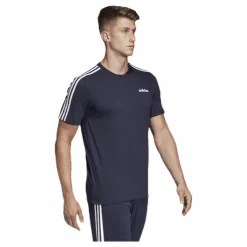 adidas Essentials 3 Stripes T-Shirt Legend Ink / White Blå och Vit Outlet