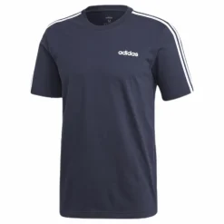 adidas Essentials 3 Stripes T-Shirt Legend Ink / White Blå och Vit Outlet