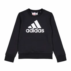 adidas Essentials Big Logo Cotton Sweatshirt Black Svart Outlet