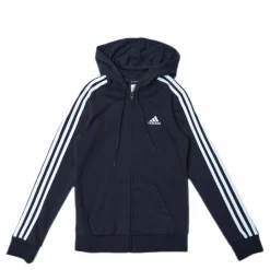 adidas Essentials Full-Zip Hoodie Black / White Svart Online