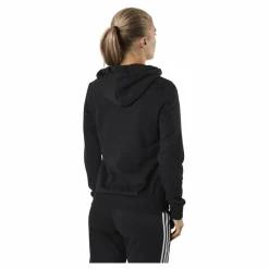 adidas Essentials Full-Zip Hoodie Black / White Svart Clearance