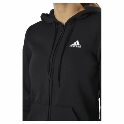 adidas Essentials Full-Zip Hoodie Black / White Svart Clearance