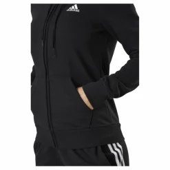 adidas Essentials Full-Zip Hoodie Black / White Svart Clearance