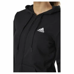 adidas Essentials Full-Zip Hoodie Black / White Svart