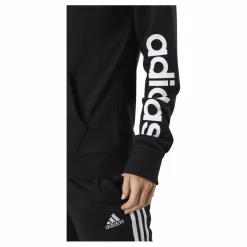 adidas Essentials Full-Zip Hoodie Black / White Svart