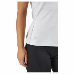 Essentials Heathered Mock-Neck Sleeveless Golf Polo Shirt White*adidas