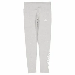 adidas ESSENTIALS HIGH-WAISTED LOGO LEGGINGS Medium Grey Heather / White Grå New