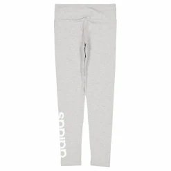 adidas ESSENTIALS HIGH-WAISTED LOGO LEGGINGS Medium Grey Heather / White Grå New