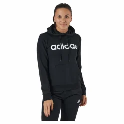 adidas Essentials Hoodie Black / White Svart Discount