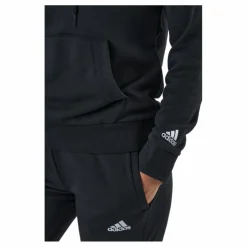 adidas Essentials Hoodie Black / White Svart Discount