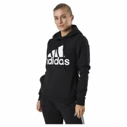 adidas Essentials Hoodie Black / White Svart Discount