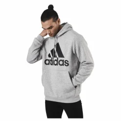 adidas Essentials Hoodie Medium Grey Heather / Black Grå