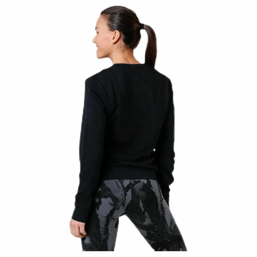 adidas Essentials Linear Crewneck Black / White Svart New