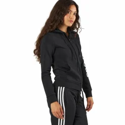 Essentials Linear Full Zip Hoodie Black / White*adidas New