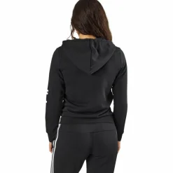 Essentials Linear Full Zip Hoodie Black / White*adidas New