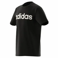 Essentials Linear Logo Cotton T-Shirt Black / White*adidas