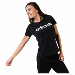 Essentials Linear Slim Tee Black / White*adidas New