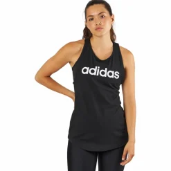 Essentials Loose Logo Tank Top Black / White*adidas