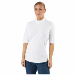 adidas Essentials Mock Polo Shirt White Vit Clearance