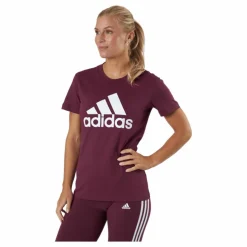 Essentials Regular T-Shirt Victory Crimson / White*adidas Discount