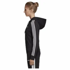 adidas Essentials 3S Full Zip Hoodie Black / White Svart Discount