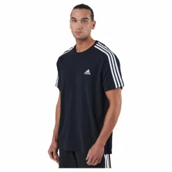 Essentials Single Jersey 3-Stripes T-Shirt Black*adidas Outlet