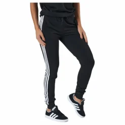 adidas Essentials Single Jersey 3-Stripes Joggers Black Svart Discount