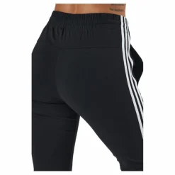 adidas Essentials Single Jersey 3-Stripes Joggers Black Svart Discount