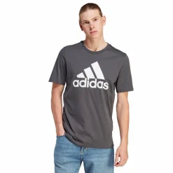 Essentials Single Jersey Big Logo T-Shirt Dark Grey*adidas Discount