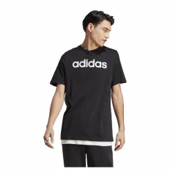 Essentials Single Jersey Linear Embroidered Logo T-Shirt Black*adidas New
