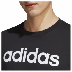Essentials Single Jersey Linear Embroidered Logo T-Shirt Black*adidas New