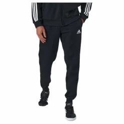 adidas Essentials Slim 3 Stripes Pants Black / White Svart Sale