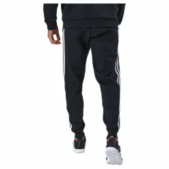 adidas Essentials Slim  3 Stripes Pants Black / White Svart Sale