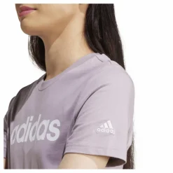 adidas Essentials Slim Logo T-Shirt Preloved Fig / White Lila Hot