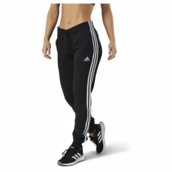 adidas Essentials Slim Tapered Cuffed Pant Black / White Svart Hot