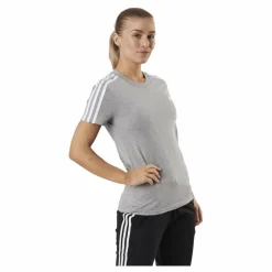 adidas Essentials Slim T-Shirt Medium Grey Heather / White Grå Clearance