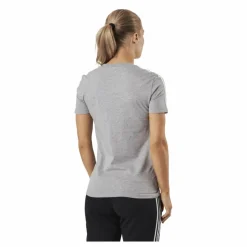 adidas Essentials Slim T-Shirt Medium Grey Heather / White Grå Clearance