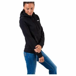 adidas Essentials Solid Full Zip Hoodie Black / White Svart New