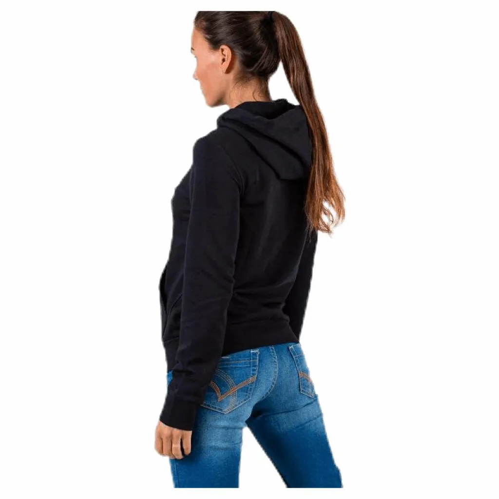 adidas Essentials Solid Full Zip Hoodie Black / White Svart New