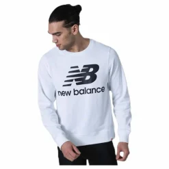 Essentials Stacked Logo Crew White/Black*New Balance